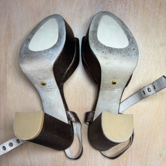 Stuart Weitzman Brown Metallic Platform Sandals- NEVER WORN - Picture 4 of 4